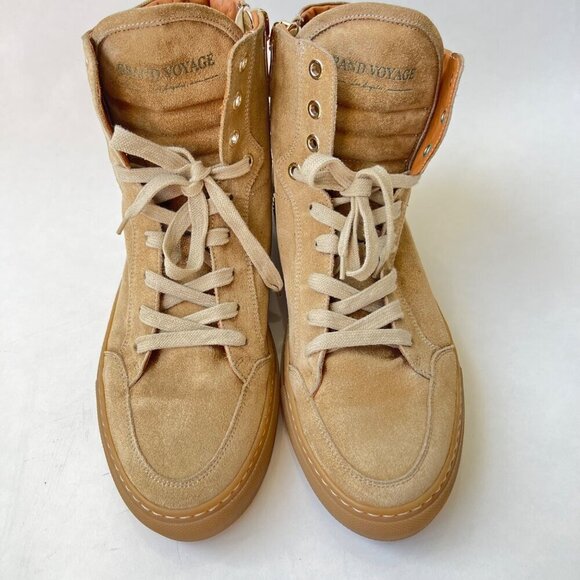 The Grand Voyage Belmondo High suede lace up boots, Tan, Size 10 - Picture 3 of 14